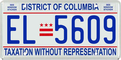 DC license plate EL5609