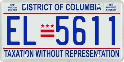 DC license plate EL5611