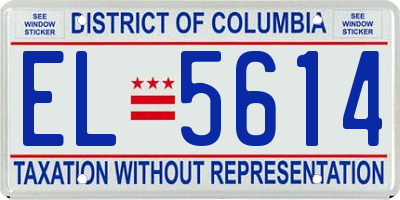 DC license plate EL5614