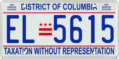 DC license plate EL5615