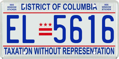 DC license plate EL5616