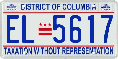 DC license plate EL5617