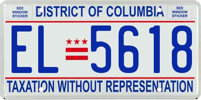 DC license plate EL5618