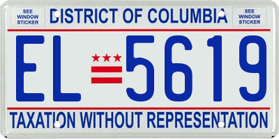 DC license plate EL5619