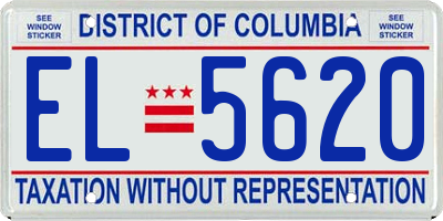 DC license plate EL5620