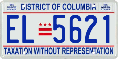 DC license plate EL5621