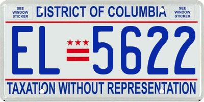 DC license plate EL5622