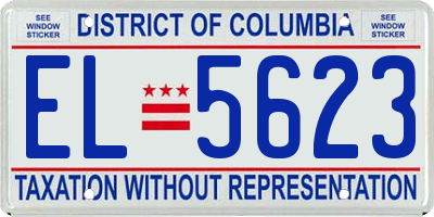 DC license plate EL5623