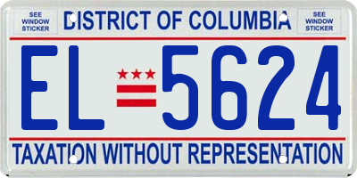 DC license plate EL5624