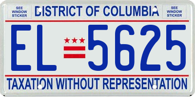 DC license plate EL5625