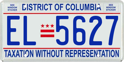 DC license plate EL5627