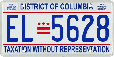 DC license plate EL5628