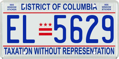 DC license plate EL5629