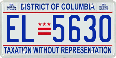 DC license plate EL5630