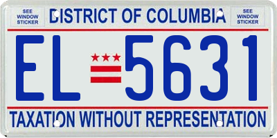 DC license plate EL5631