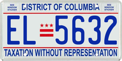 DC license plate EL5632