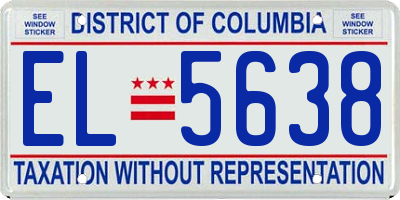 DC license plate EL5638