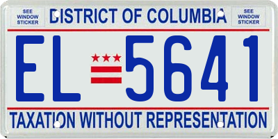 DC license plate EL5641