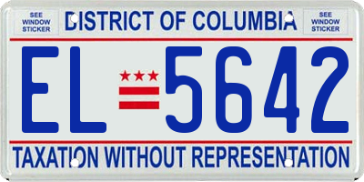 DC license plate EL5642