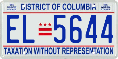 DC license plate EL5644