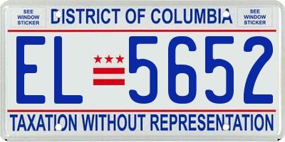 DC license plate EL5652