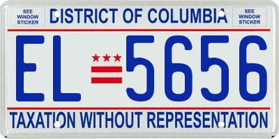 DC license plate EL5656