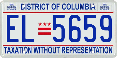 DC license plate EL5659