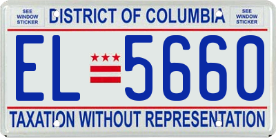 DC license plate EL5660