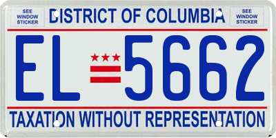 DC license plate EL5662