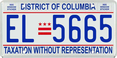 DC license plate EL5665