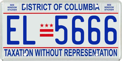 DC license plate EL5666