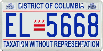 DC license plate EL5668