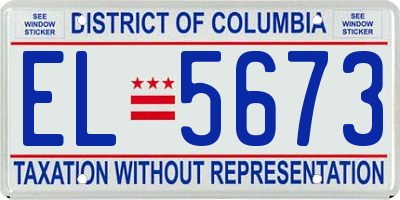 DC license plate EL5673