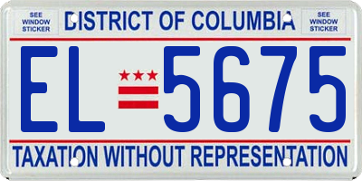 DC license plate EL5675