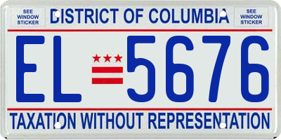 DC license plate EL5676