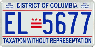 DC license plate EL5677