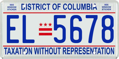 DC license plate EL5678