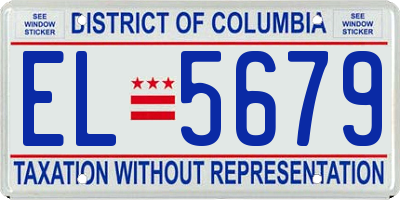 DC license plate EL5679