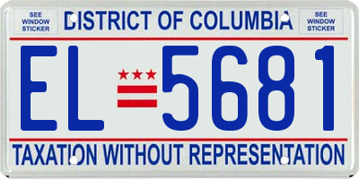 DC license plate EL5681