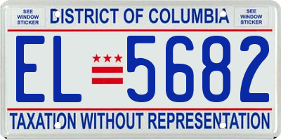 DC license plate EL5682