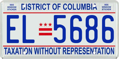 DC license plate EL5686