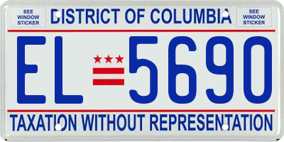 DC license plate EL5690