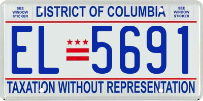 DC license plate EL5691