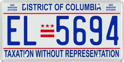 DC license plate EL5694