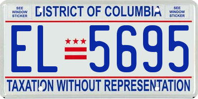 DC license plate EL5695