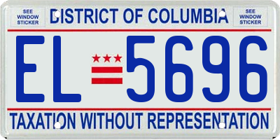 DC license plate EL5696