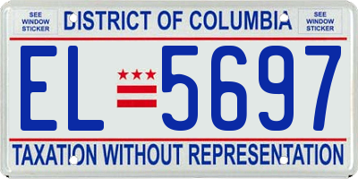 DC license plate EL5697