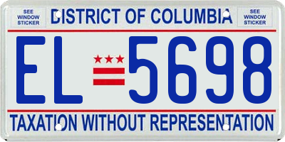 DC license plate EL5698