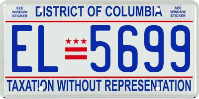 DC license plate EL5699