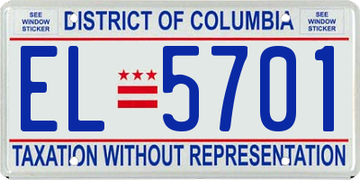 DC license plate EL5701